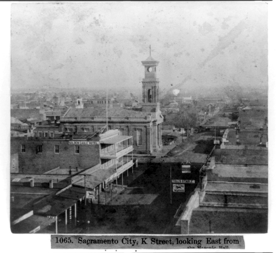 Sacramento City, K Street, looking East from the Masonic Hall LCCN2002719847