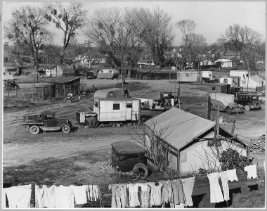 Sacramento, California. Fifty to sixty families pay $1 per month ground rent. No sanitary facilities . . . - NARA - 521791