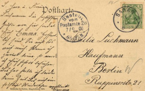 Sagan, Schlesien - Nizzaplatz (back) (Zeno Ansichtskarten)