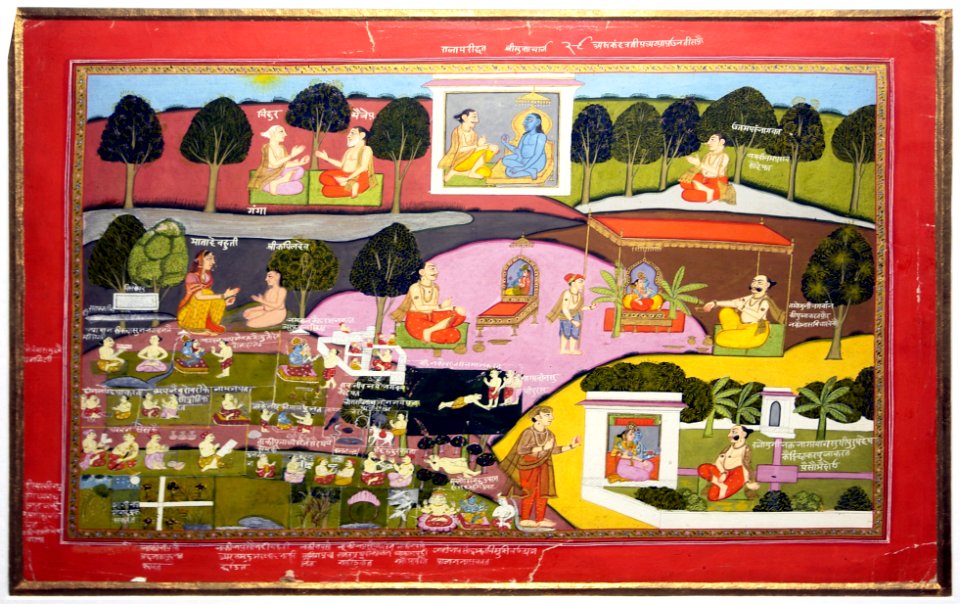 Sage Sukdeva narrating the story of Krishna to Raja Parikshata, National Museum, New Delhi photo