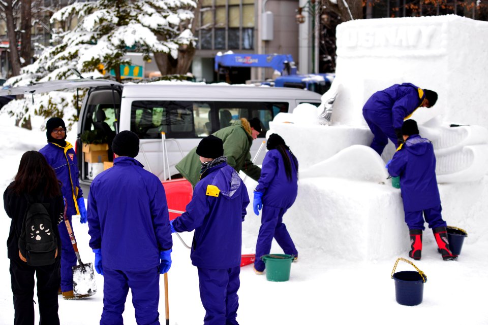 Sailors participate in Sapporo's 67th Annual Snow Festival 160202-N-OK605-005