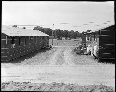 Sacramento, California. View of barracks in block 2 during first week of occupancy of this Center. . . . - NARA - 537792