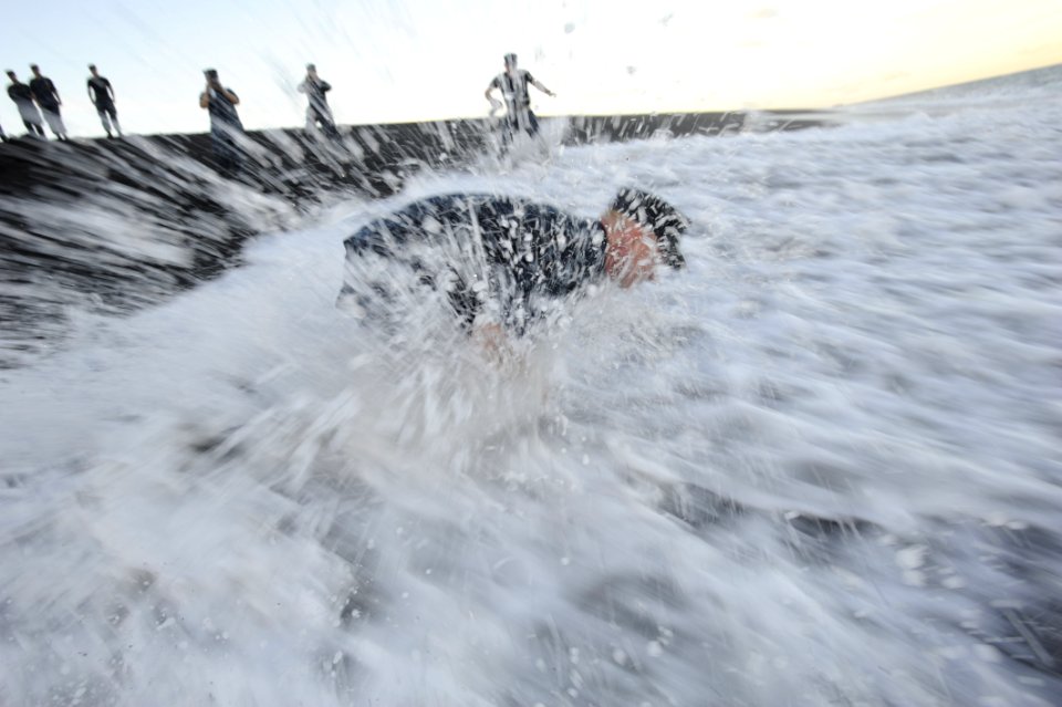 Sailor lays grandfather's ashes to rest on shores of Iwo Jima 120828-N-ZI955-252