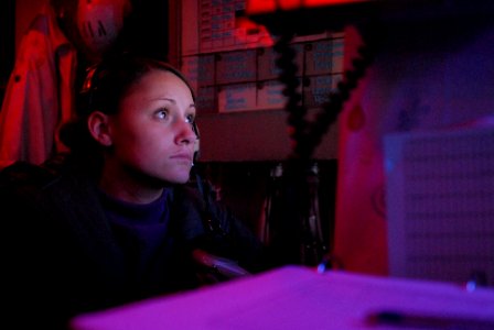 Sailors stand watch aboard USS Ronald Reagan DVIDS124541