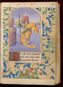 Saint Christophe et bordure décorée Ms 243