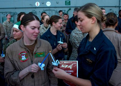 Sailors celebrate Christmas. (15518822263)