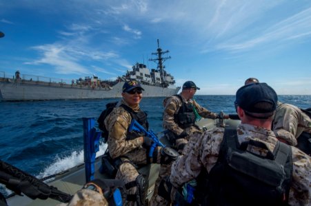 Sailors conduct maritime security operations. (18528335053)
