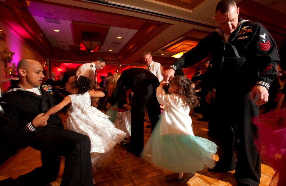 Sailors dance with their daughters at a dance. (8498333282)