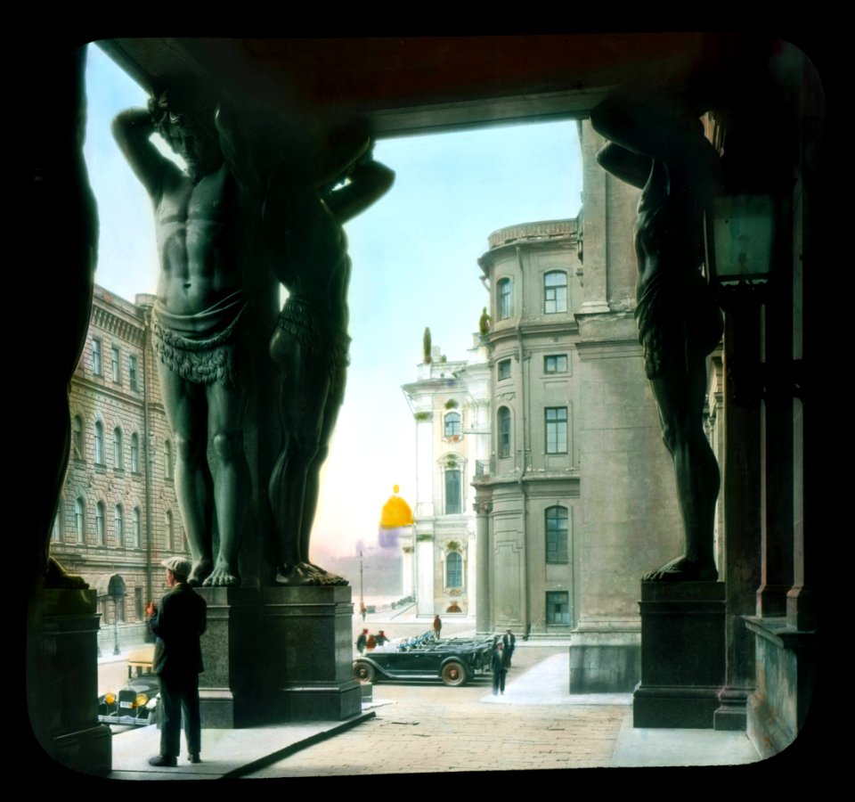 Saint Petersburg. Hermitage (the New Hermitage) portico with atlantes 2