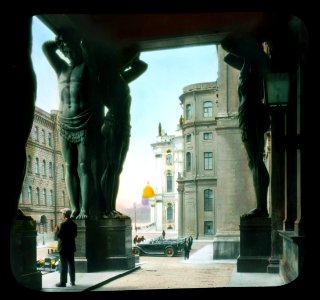 Saint Petersburg. Hermitage (the New Hermitage) portico with atlantes 2