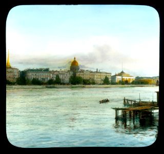 Saint Petersburg. Panoramic view across the Neva towards St. Isaac's Cathedral photo