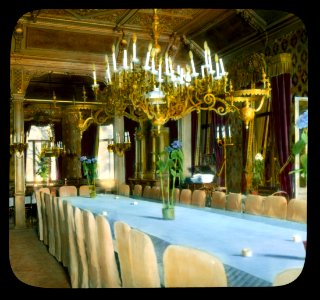 Saint Petersburg. Yelagin Palace interior of palace, dining room