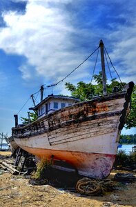 Trawler dry dock fishing photo