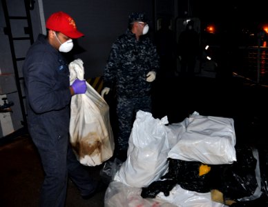 Sailors offload seized drugs