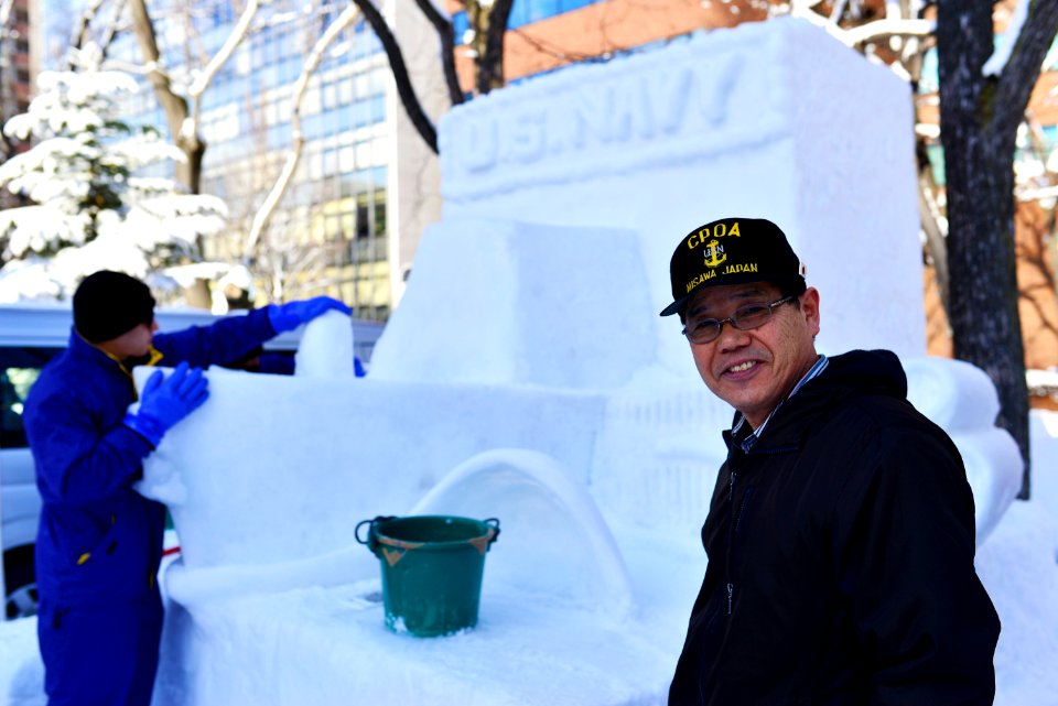 Sailors participate in Sapporo's 67th Annual Snow Festival 160202-N-OK605-034