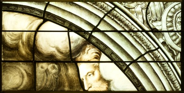 Saint-Chapelle de Vincennes - Baie 3 - Visage de Dieu dans les nuées (bgw17 0855)