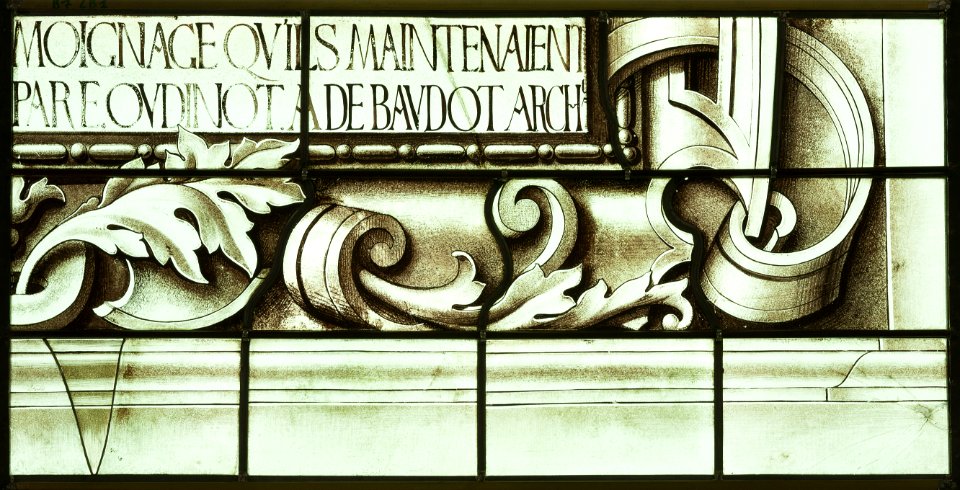 Saint-Chapelle de Vincennes - Baie 5 - Partie d'inscription (bgw17 1028)