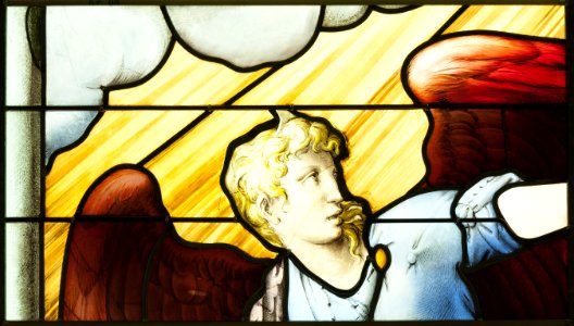 Saint-Chapelle de Vincennes - Baie 5 - Tête d'ange (bgw17 0998)