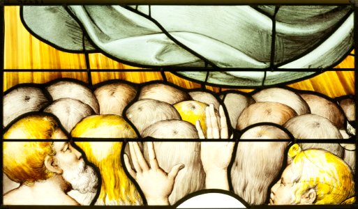 Saint-Chapelle de Vincennes - Baie 5 - Têtes des saints (bgw17 1008)
