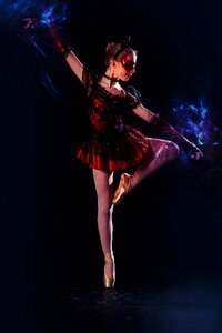 Posing elegant black dance photo