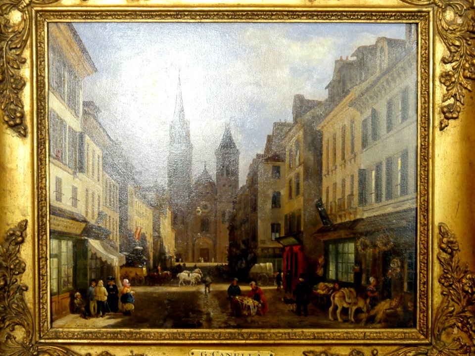 Saint-Denis (93), musée d'art et d'histoire, Guiseppe Canella (1788-1847), Vue prise à Saint-Denis, vers 1831