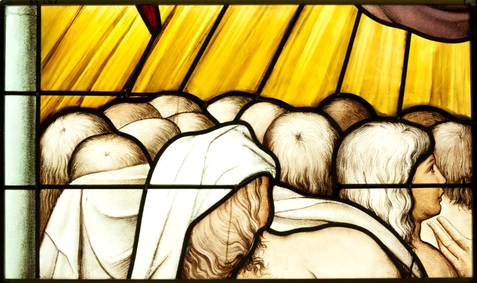 Saint-Chapelle de Vincennes - Baie 5 - Têtes des saints (bgw17 1006)