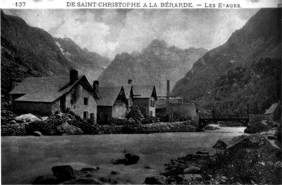 Saint-Christophe-en-Oisans, de Saint-Christophe à la Bérarde - les Etages, vers 1935, p192 de L'Isère les 533 communes