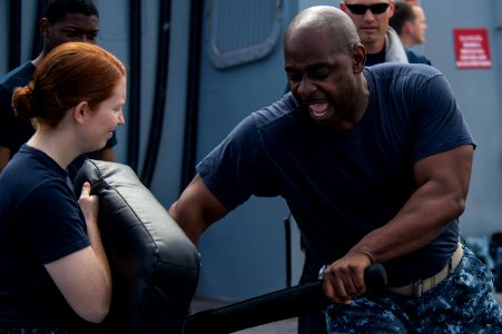 Sailors practice self-defense. (16400393084)