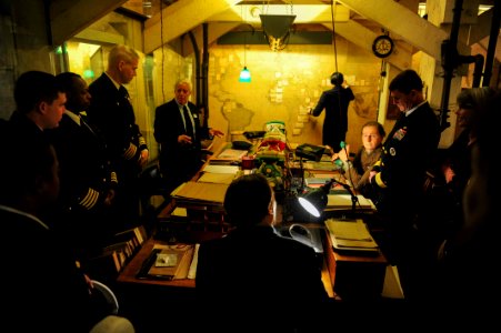 Sailors visit the Churchill War Rooms Museum in London. (16792258828)