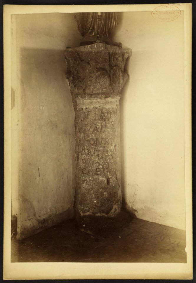 Saint-Hippolyte Pile avec inscription - J-A Brutails - Université Bordeaux Montaigne - 2237