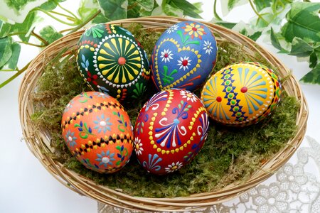 Egg easter egg sorbian easter egg basket easter decoration photo