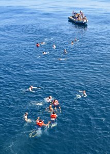 Sailors, Marines partake in swim call 121028-N-NN926-011