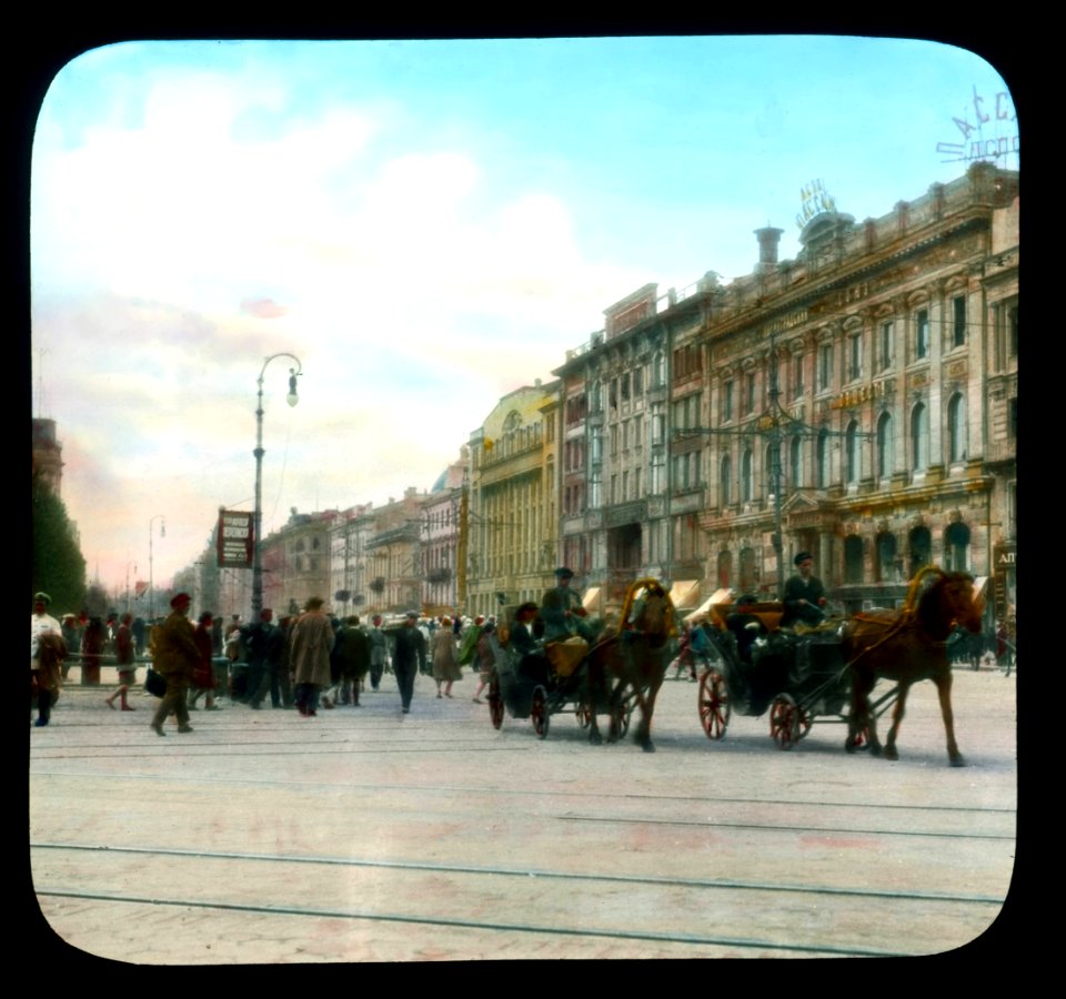 Saint Petersburg. Nevsky Prospect view along the street from the corner of Sadovaya ulitsa