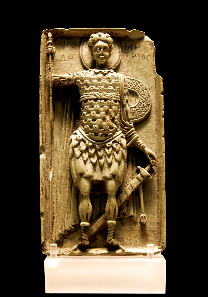 Saint Demetrios plaque steatite byzance Louvre