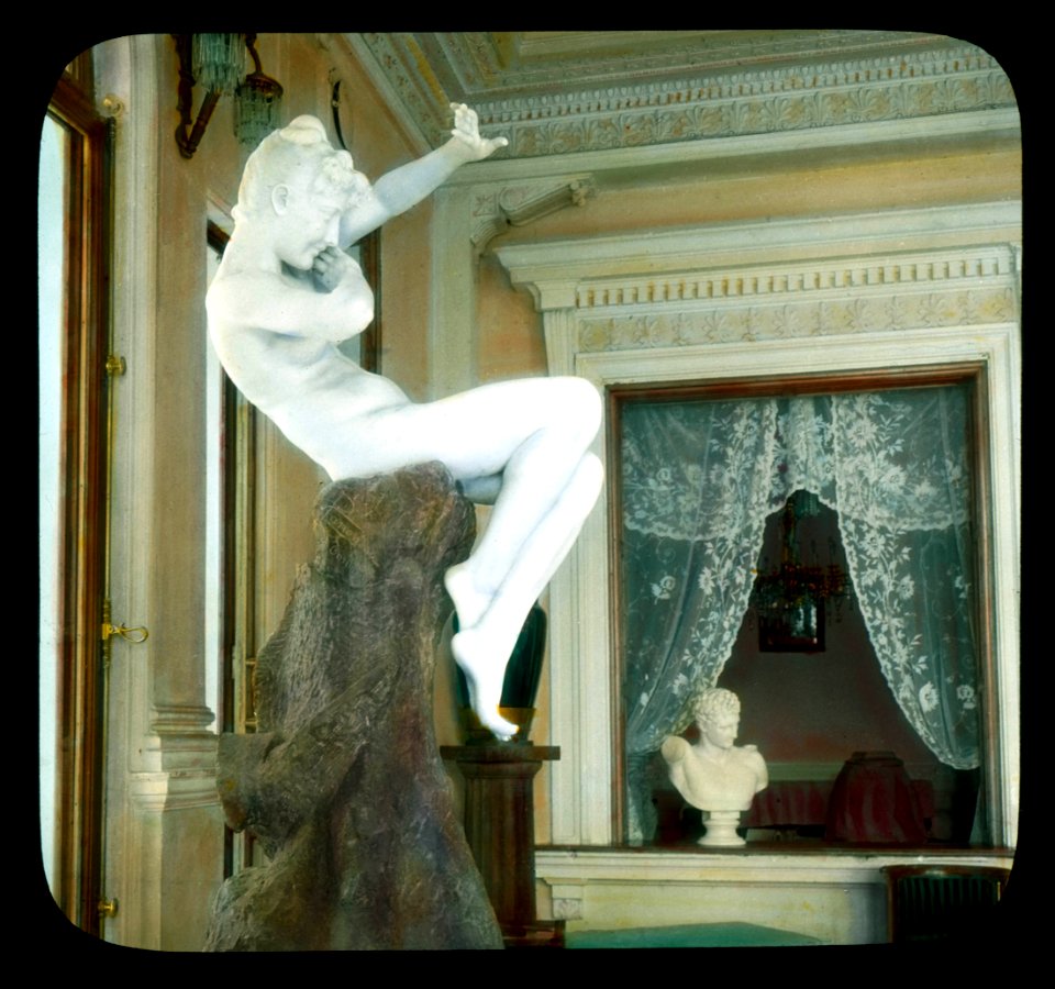 Saint Petersburg. Yelagin Palace interior of palace, with marble sculpture