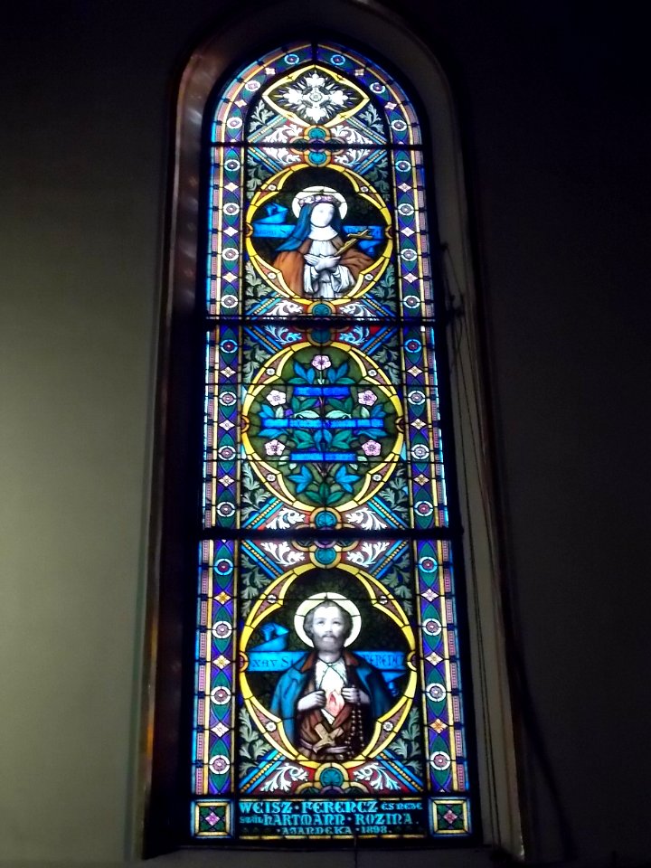 Saint Rosalia and Francis Xavier window, Virgin Mary Church, 2017 Máriaremete