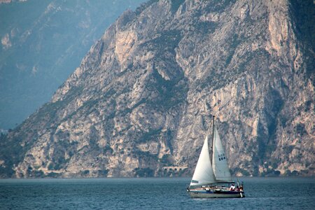 Landscape mountains water sports photo