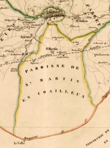 Saint-Martin-en-Coailleux (Loire), extrait carte 1850