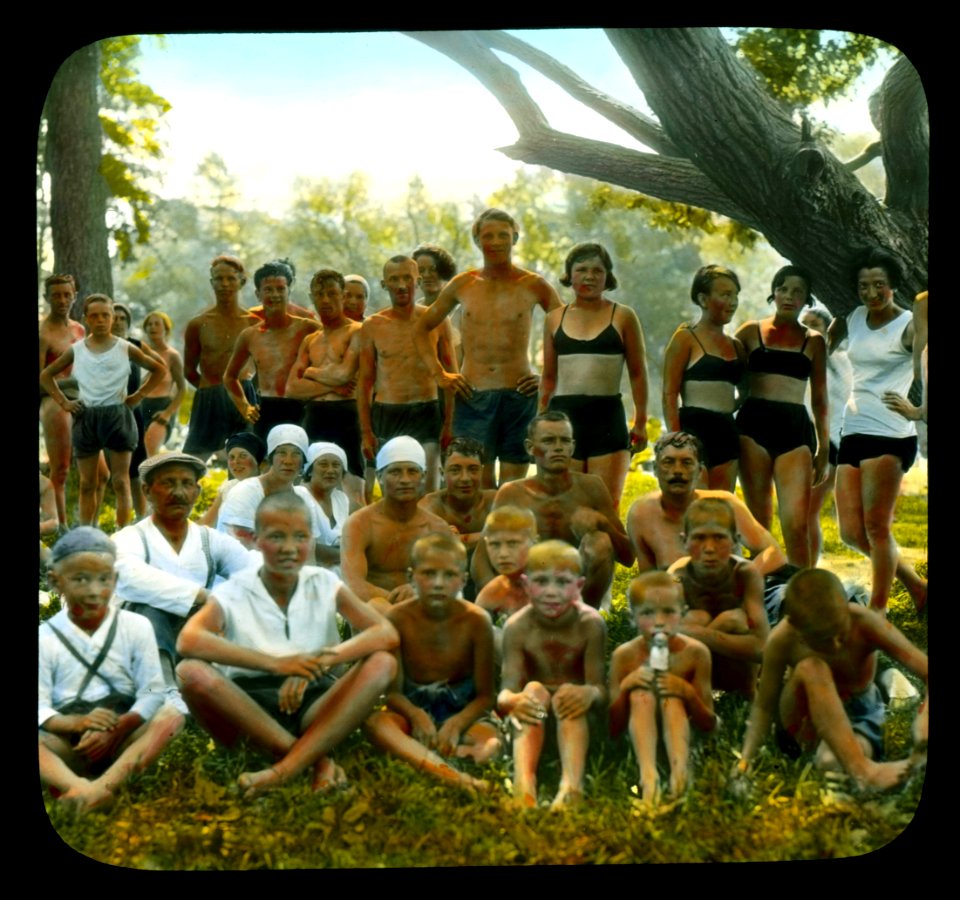 Saint Petersburg. Yelagin Island bathers at the beach