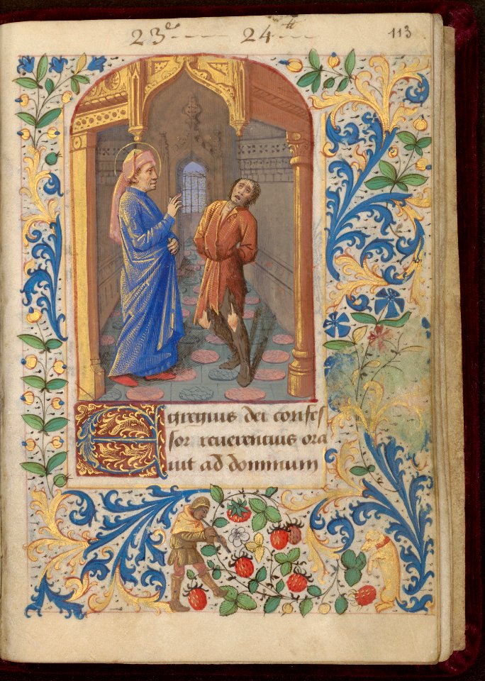 Saint Révérend et bordure décorée Ms 243