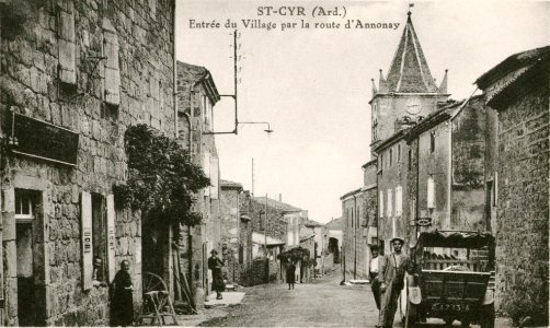 Saint-Cyr (Ardèche) entrée ouest CP