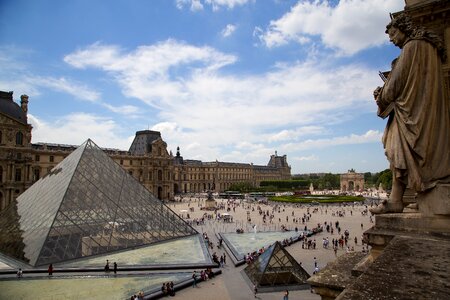 The louvre pyramid terrace photo