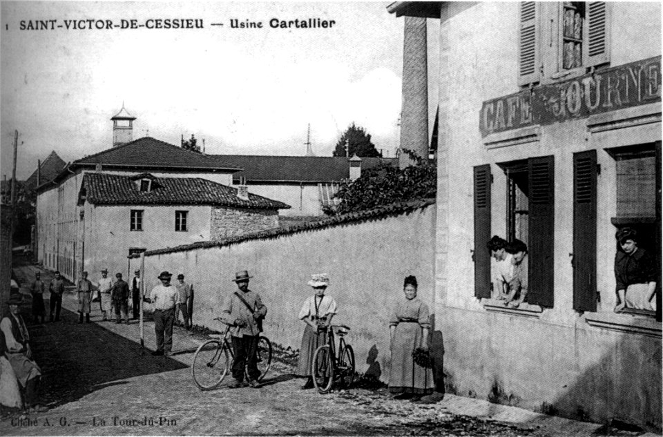 Saint-Victor-de-Cessieu,usine Cartallier, 1910, p231 de L'Isère les 533 communes - cliché A G, La-Tour-du-Pin