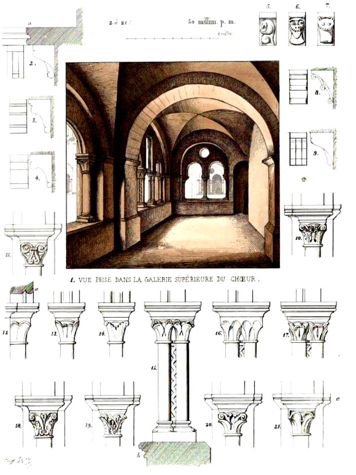 Saint-Germer-de-Fly (60), abbatiale, galerie du chœur