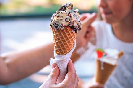 Frozen desserts almond nuts