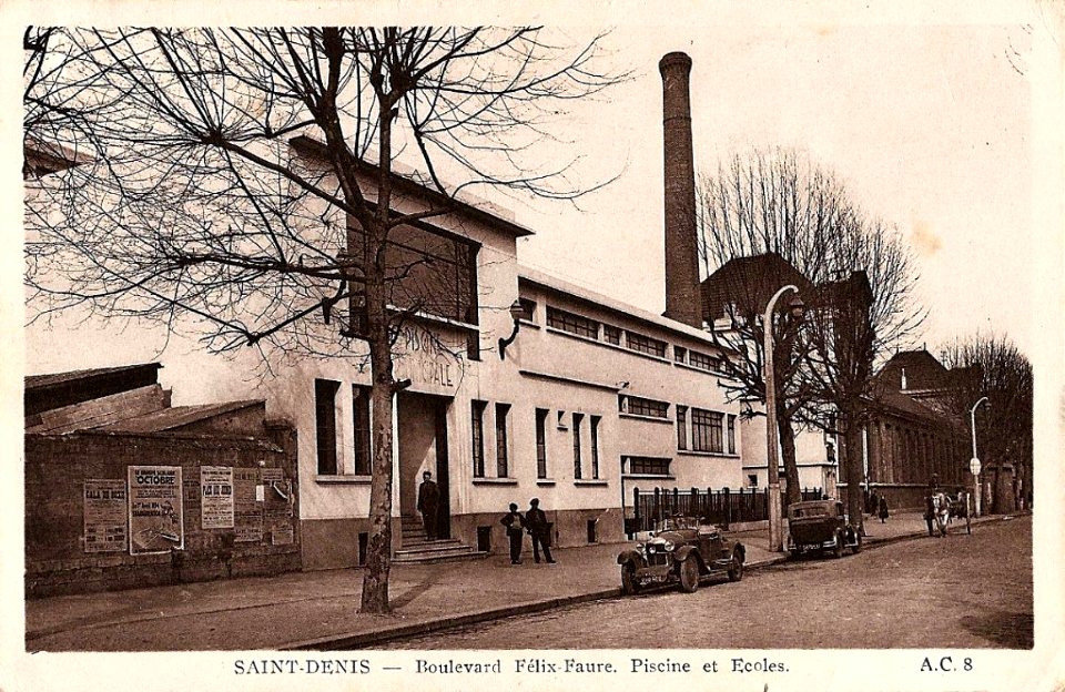Saint-Denis.Boulevard Félix-Faure.Piscine et écoles