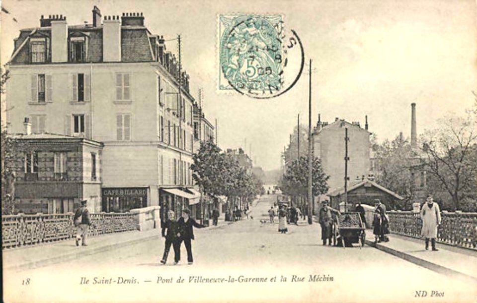Saint-Denis.Ile Saint-Denis.Pont de Villeneuve-la-Garenne.Rue Méchin