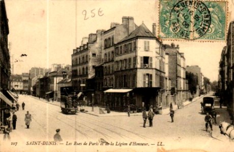 Saint-Denis.Rue de la Légion d'Honneur et rue de Paris