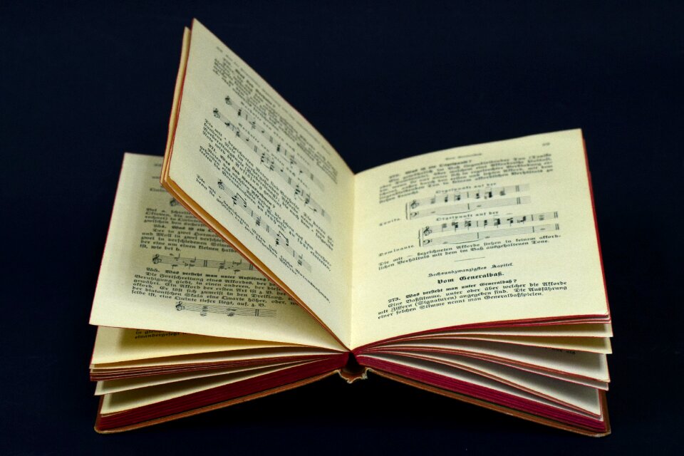 Paper song book music