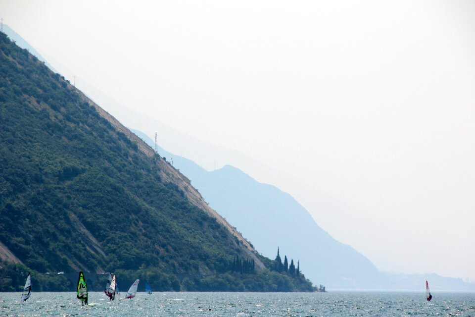 Landscape mountains water sports